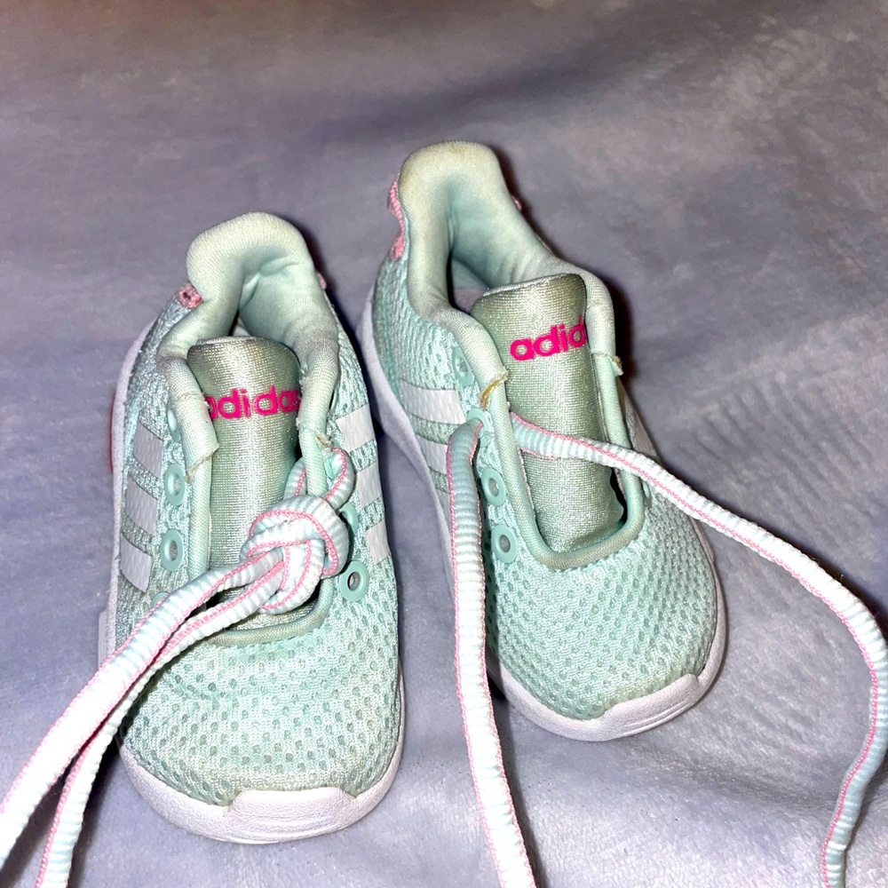 Baby girl light blue and pink adidas